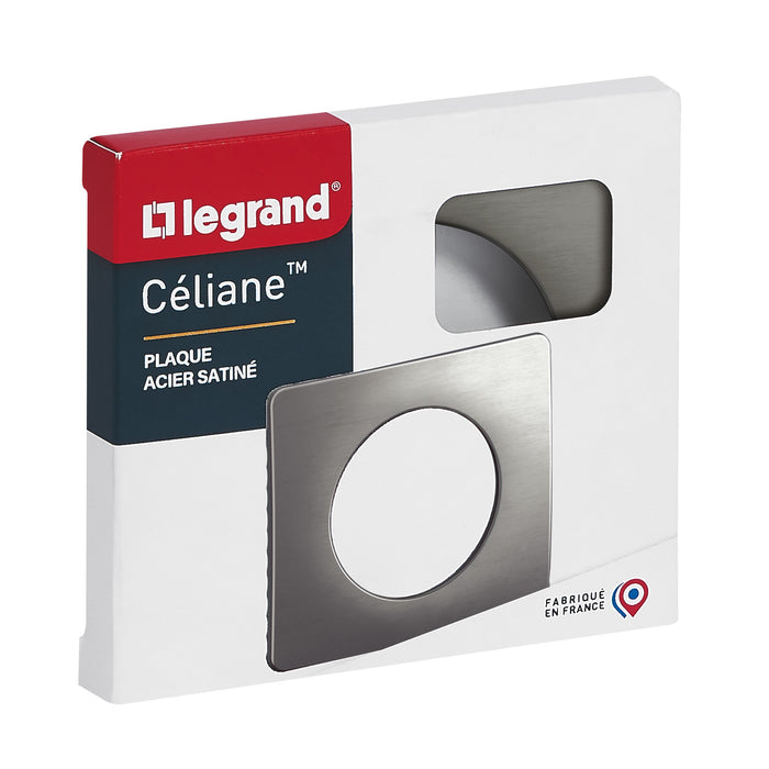 Legrand Céliane Prise de courant 2P+T surface titanium - complet