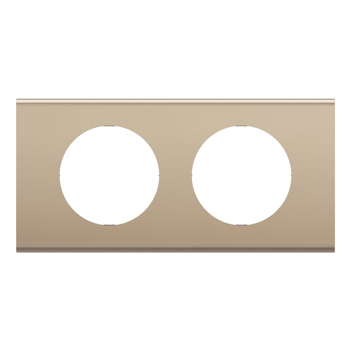 Plaque de finition Céliane 2 postes - Nickel Satiné - LEGRAND CP2102