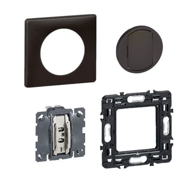 Legrand Céliane Interrupteur va-et-vient noir - complet