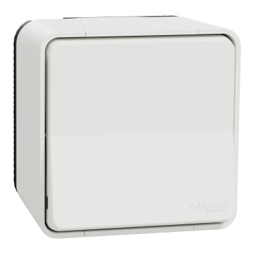 Mureva Styl Va et vient complet saillie  blanc - IP55 IK08  - connexion auto - MUR39021 Schneider Electric