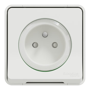 Mureva Styl Prise de courant complète 2P+T blanc saillie - IP55 - MUR39030 Scheinder Electric