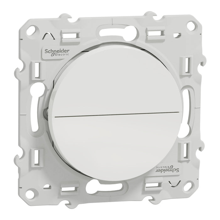 Poussoir Blanc 2 boutons - montée/descente pour volets-roulants - Odace Schneider Electric S520207