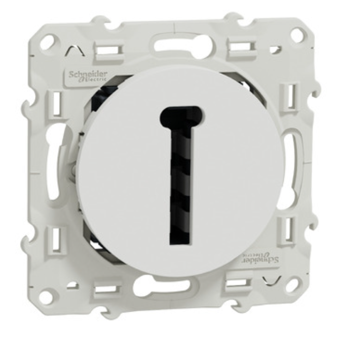 Prise téléphone odace conjoncteur en T Blanc 8 contacts à vis Schneider Electric S520496