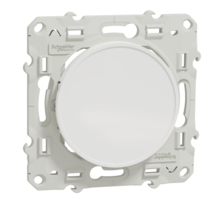 Obturateur blanc (RAL 9003) - Fixation par vis Odace Schneider Electric S520666