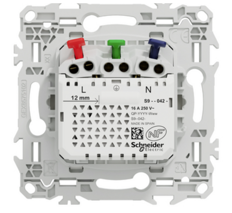 Schneider Odace - prise de courant affleurante 2P+T avec chargeur USC type-C blanc - S920042
