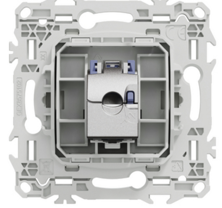 Schneider Odace - prise internet RJ45 blanc - grade 2TV grade 3TV - catégorie 6 STP - S920476