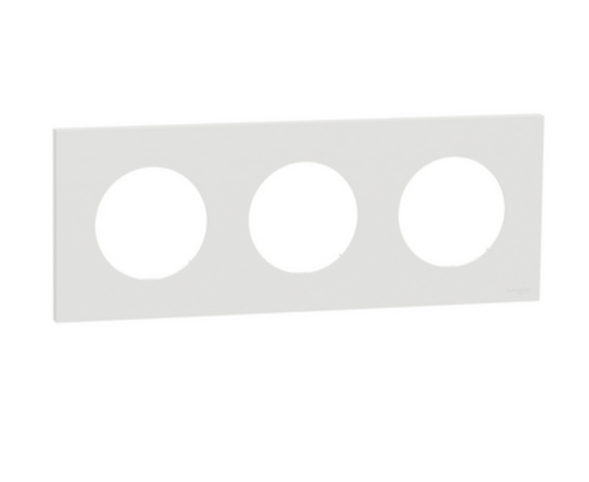 Schneider Odace - plaque triple blanc - 3 postes - S920706