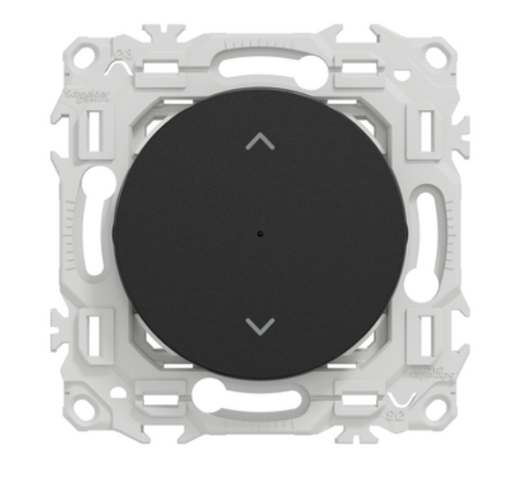 Schneider Wiser Odace - commande volet roulant connectée Zigbee noir - S940567