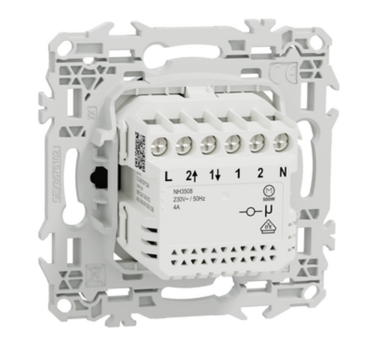 Schneider Wiser Odace - commande volet roulant connectée Zigbee noir - S940567