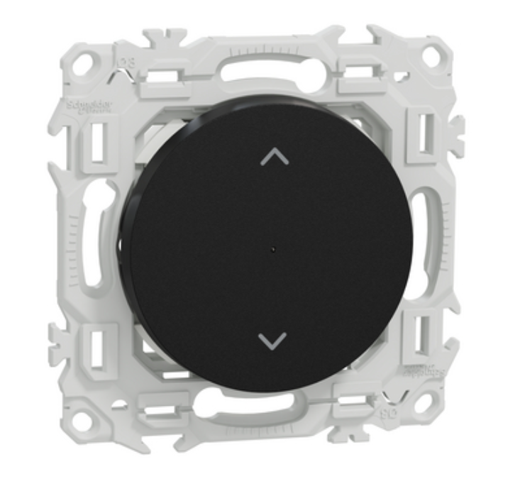 Schneider Wiser Odace - commande volet roulant connectée Zigbee noir - S940567