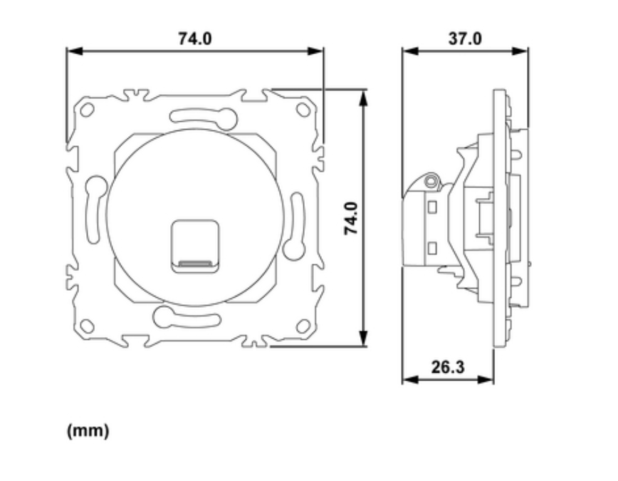 Odace - prise RJ45 - Cat6 UTP grade 1 à 2 - blanc craie - Schneider Electric S920475