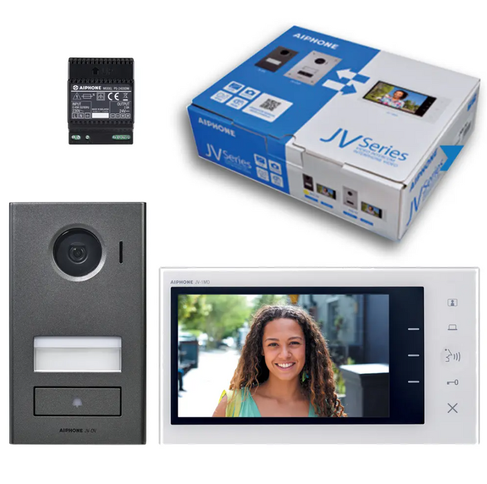 Kit visiophone 7" en saillie 2 fils avec mémoire d'images - Aiphone JVS1V