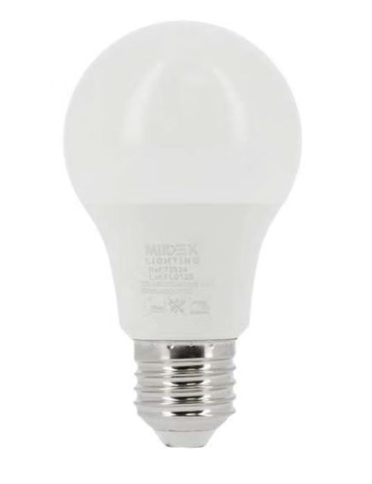 Lot de 5 ampoules LED E27 8.5W (=75W) 820lm 4000K - Miidex 739340
