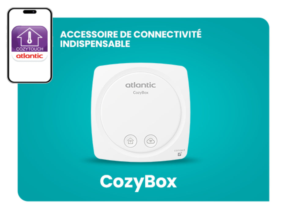 Radiateur électrique Atlantic connecté Nirvava + vertical - chaleur douce à inertie