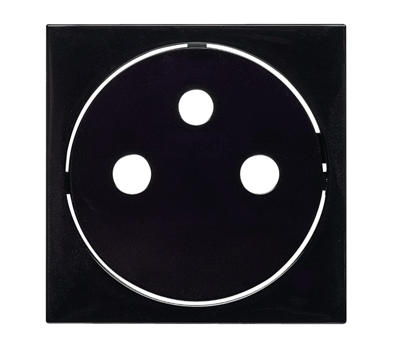 Enjoliveur prise de courant 2P+T Gallery - affleurant noir - Hager WXD106N