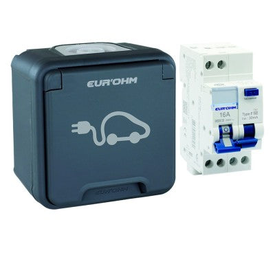 Kit prêt à poser pour recharge de véhicule électrique - EUR'OHM 19500