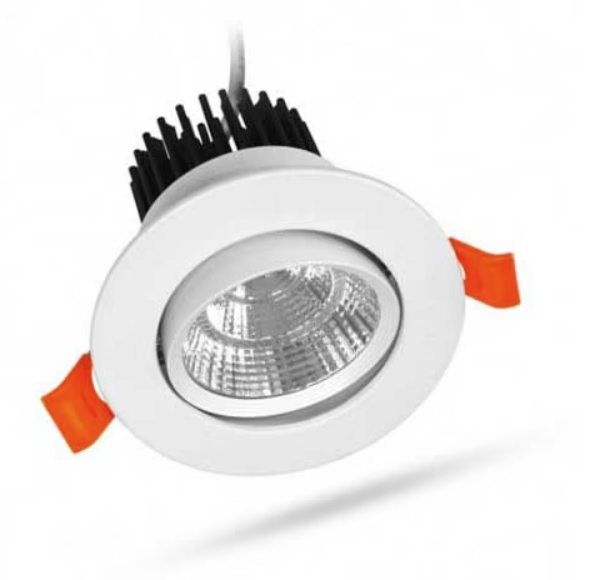 Spot LED encastrable SPARK II orientable - 7W 230V 700lm 4000K blanc 85 mm - Miidex 100400