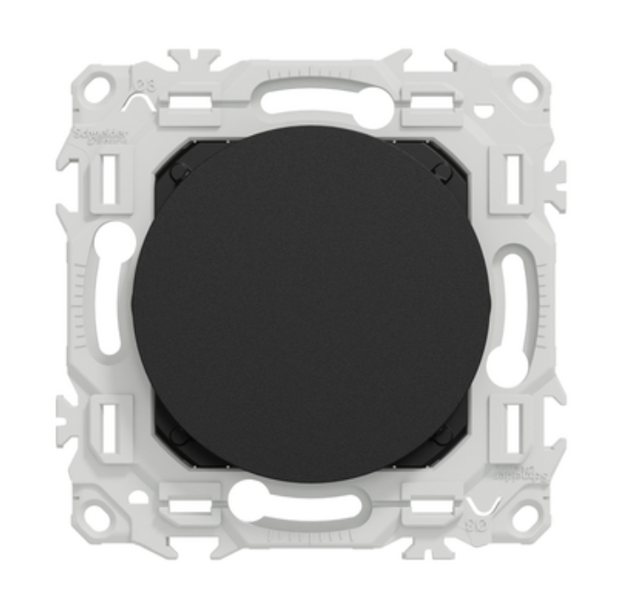 Obturateur Odace noir onyx - Schneider Electric S940666