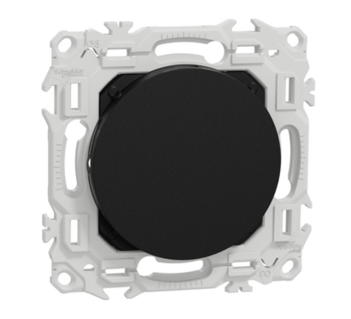 Obturateur Odace noir onyx - Schneider Electric S940666