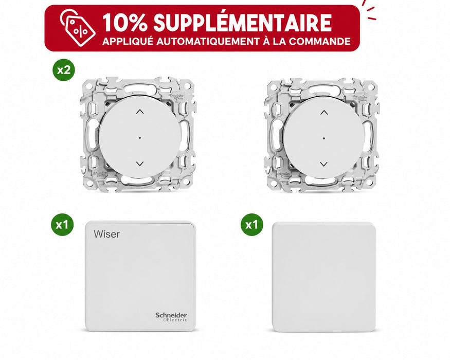 Pack Schneider Wiser Confort d'été - Volets roulants pilotés par la météo