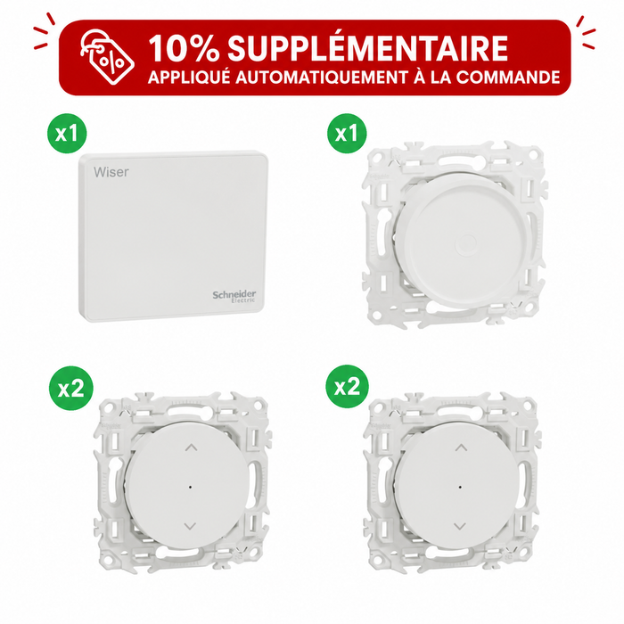 Pack simulation de présence Wiser Schneider - Eclairage + volets roulants connectés