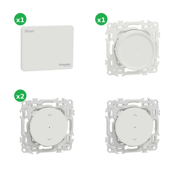 Pack simulation de présence Wiser Schneider - Eclairage + volets roulants connectés