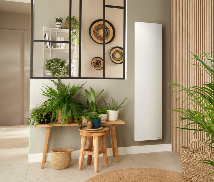 Radiateur électrique AGILIA 4 connecté vertical 1500W - chaleur douce blanc - Atlantic 518417