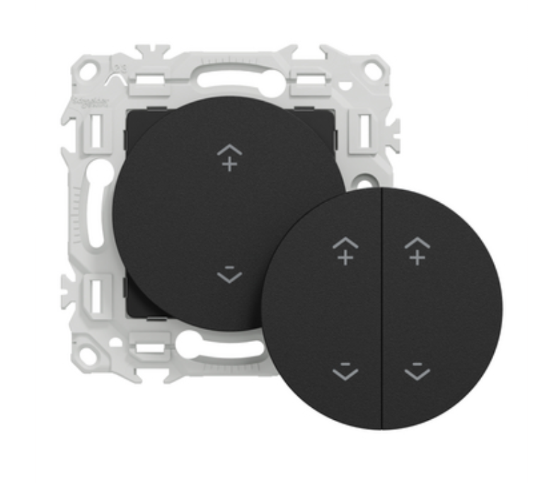 Schneider Wiser Odace - interrupteur sans fil 2 ou 4 boutons Zigbee noir - S940531