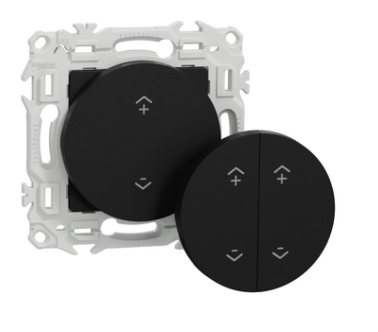 Schneider Wiser Odace - interrupteur sans fil 2 ou 4 boutons Zigbee noir - S940531