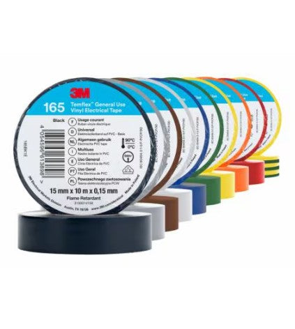 Ruban isolant électrique 3M™ Temflex™ 165 - 15mm x 10m - multicouleurs