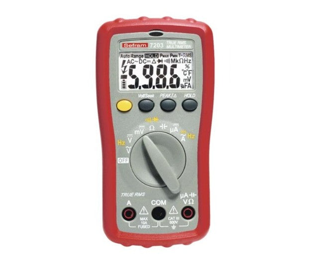 Multimètre numérique 6000 points TRMS AC - SEFRAM 7203