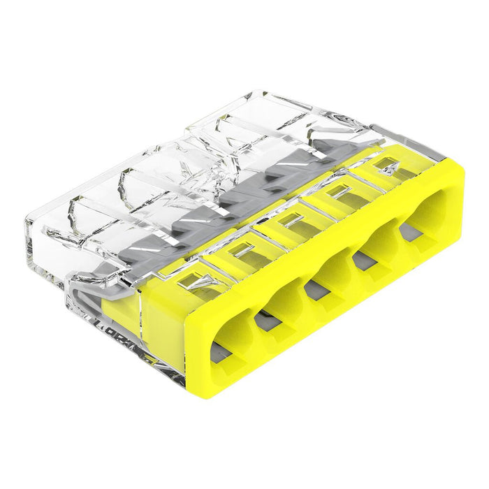 WAGO Boîte de 100 bornes de connexion rapide - 5 entrées pour fils rigides - 2273-205