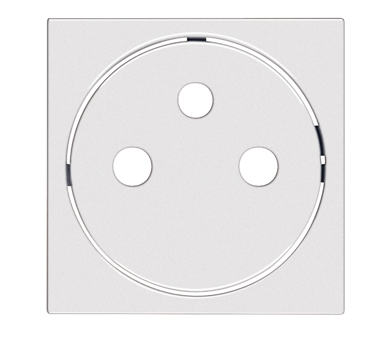 Enjoliveur prise de courant 2P+T Gallery - affleurante blanc - Hager WXD106B